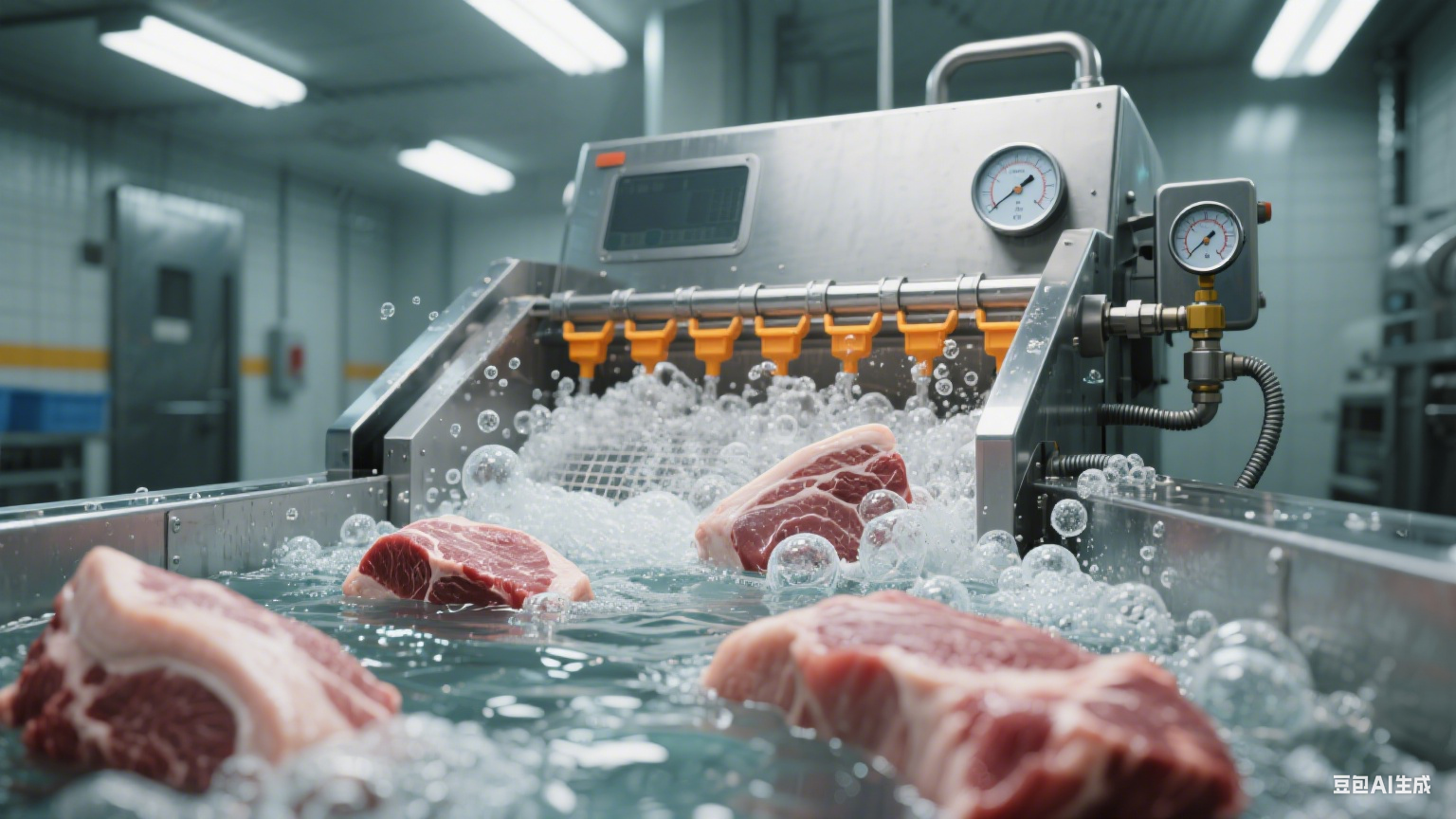 气泡清洗机在肉类食品加工中的应用价值与实践场景(2)