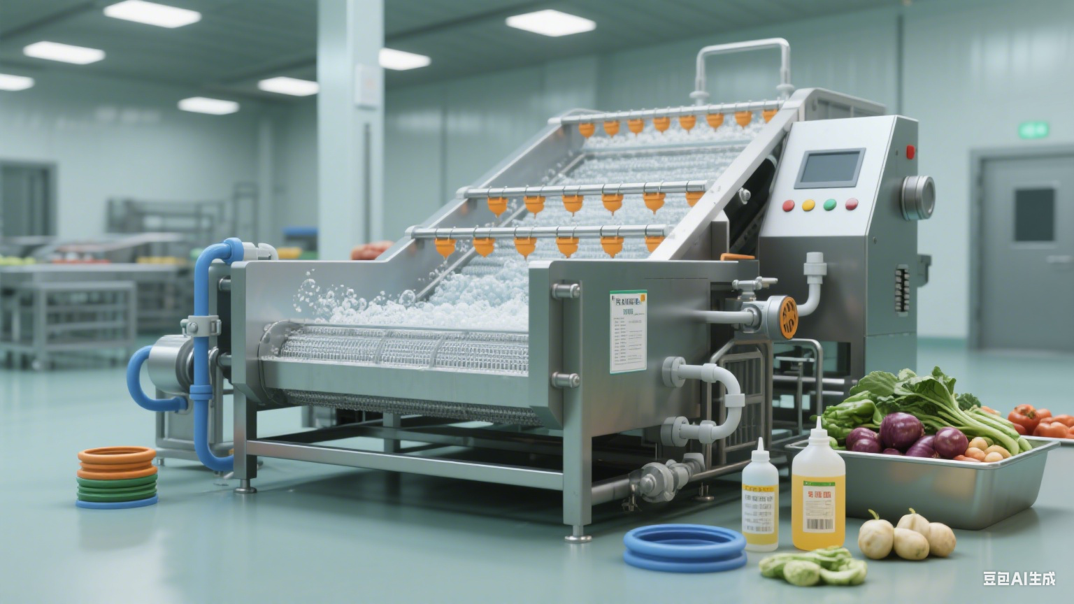 果蔬加工清洁保障：气泡清洗机通过多重质量检测，安全可靠(2)