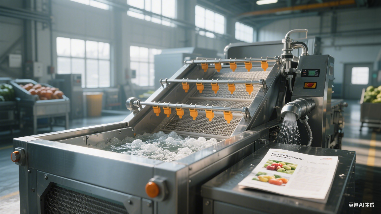 果蔬加工清洁保障：气泡清洗机通过多重质量检测，安全可靠(6)