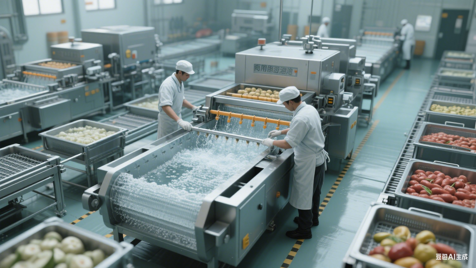 商用气泡清洗机：安装便捷，不影响现有生产布局(7)