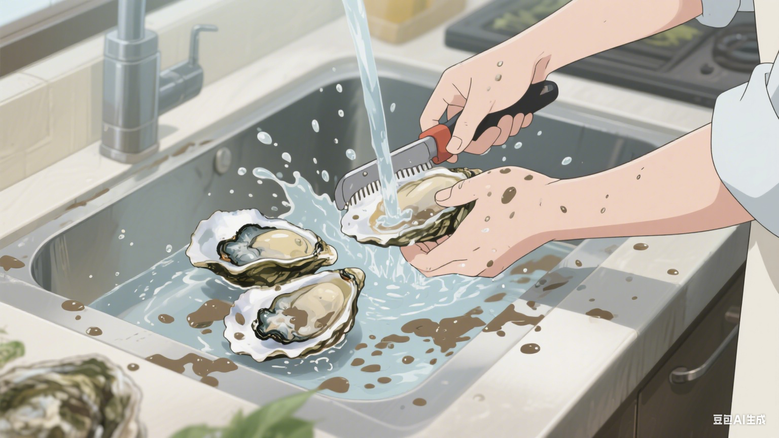 CRF-VPO-2L-S 气泡清洗机：能洗生蚝吗？洗得彻底吗？(5)