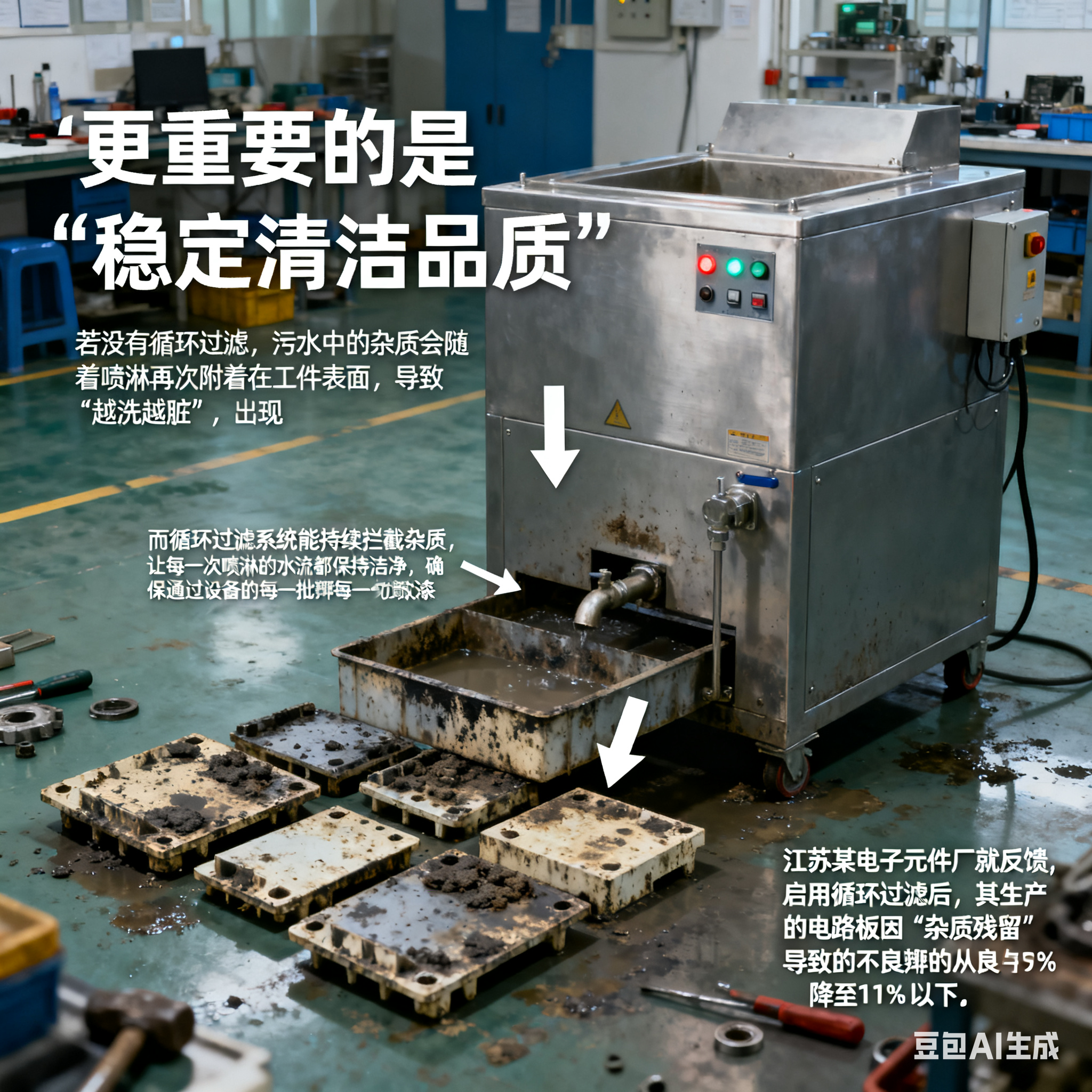 全自动通过式喷淋超声波清洗机：循环过滤技术赋能的清洁新标杆(3)