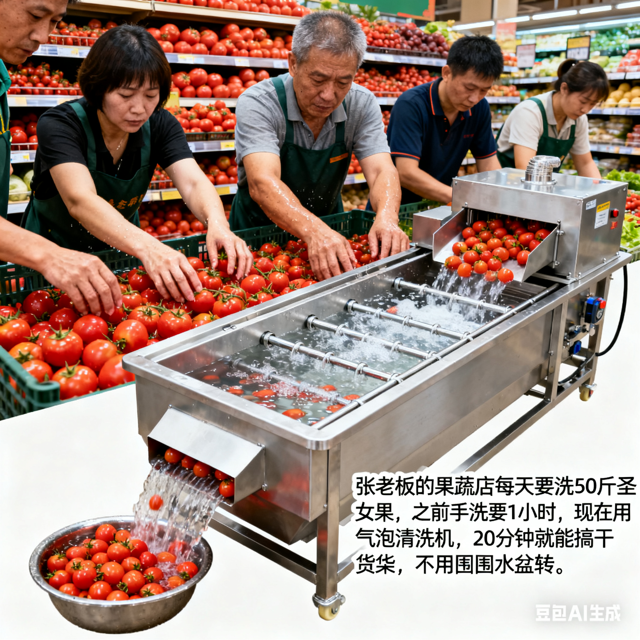 圣女果气泡清洗机，能帮客户解决哪些麻烦？(4)