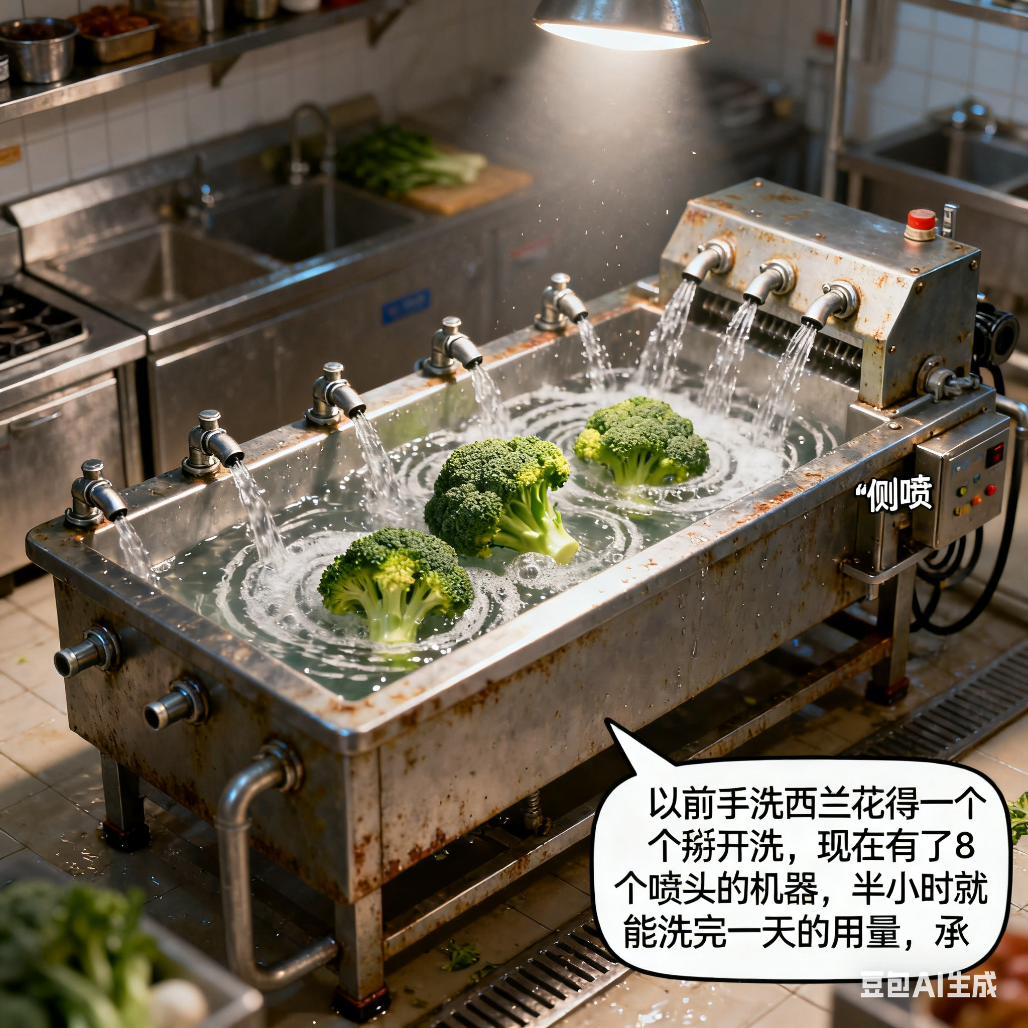 蔬菜气泡清洗机有几个喷头？这些细节要知道(3)