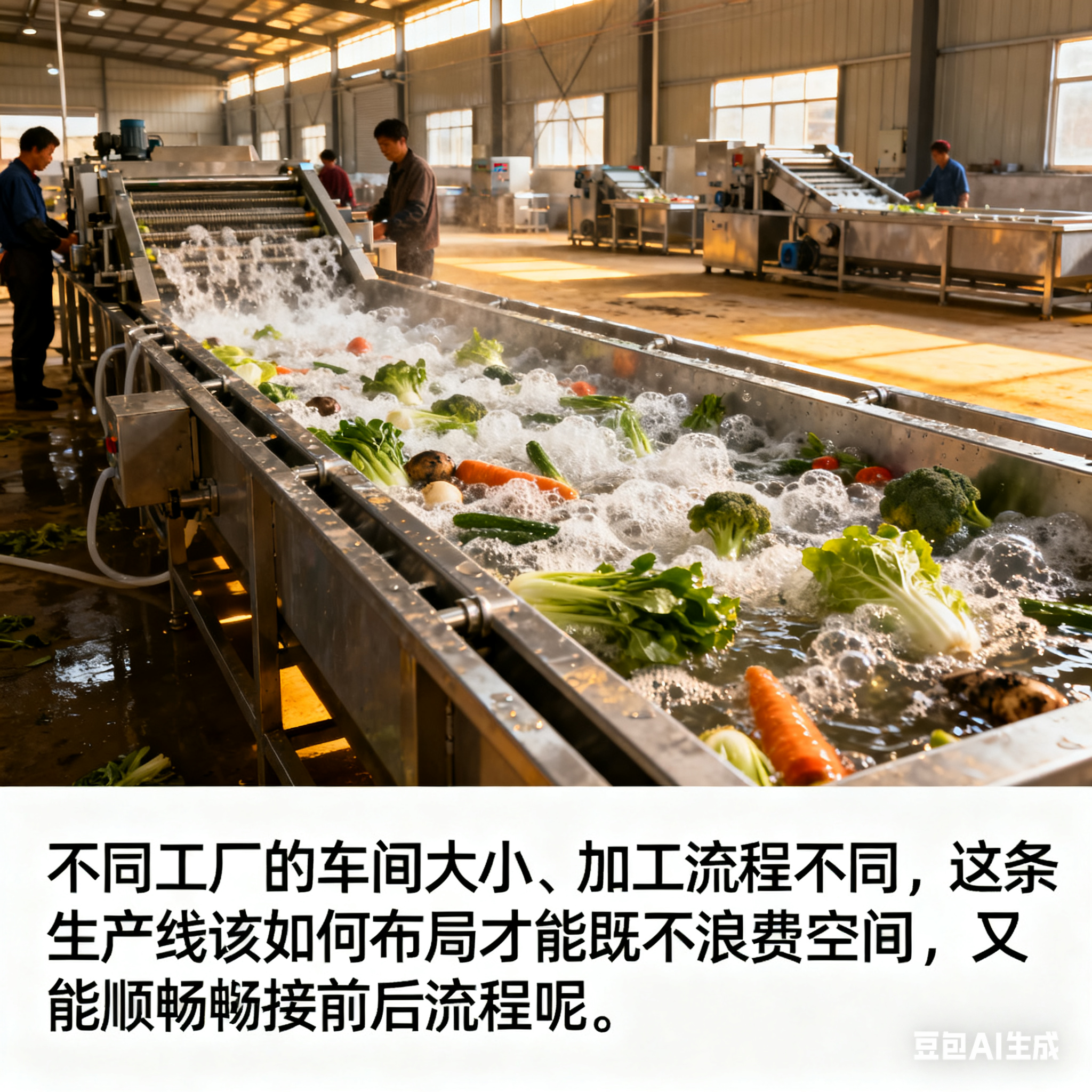 气泡清洗机生产线，有哪些布局形式？(1)