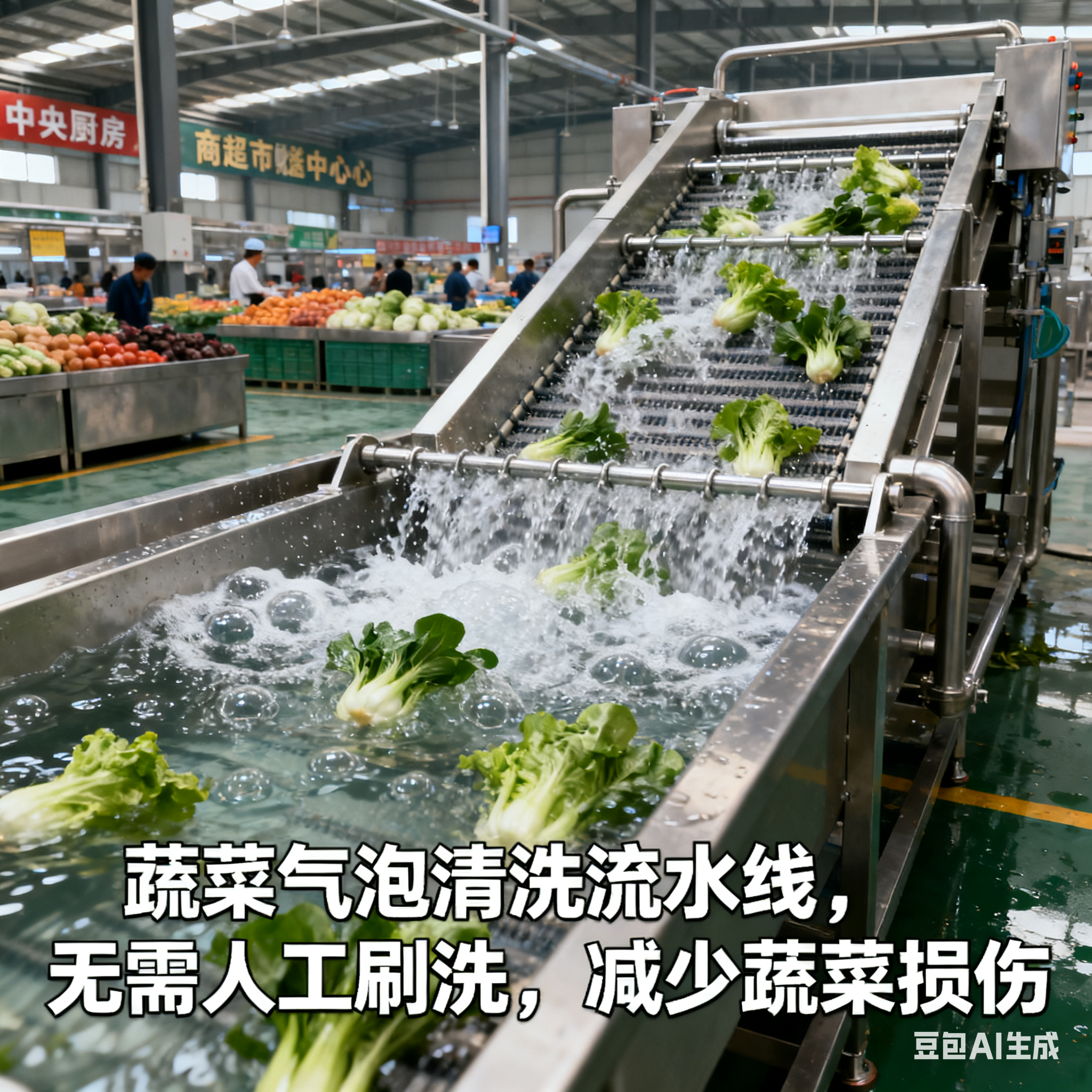 蔬菜气泡清洗流水线，能洗哪些蔬菜？