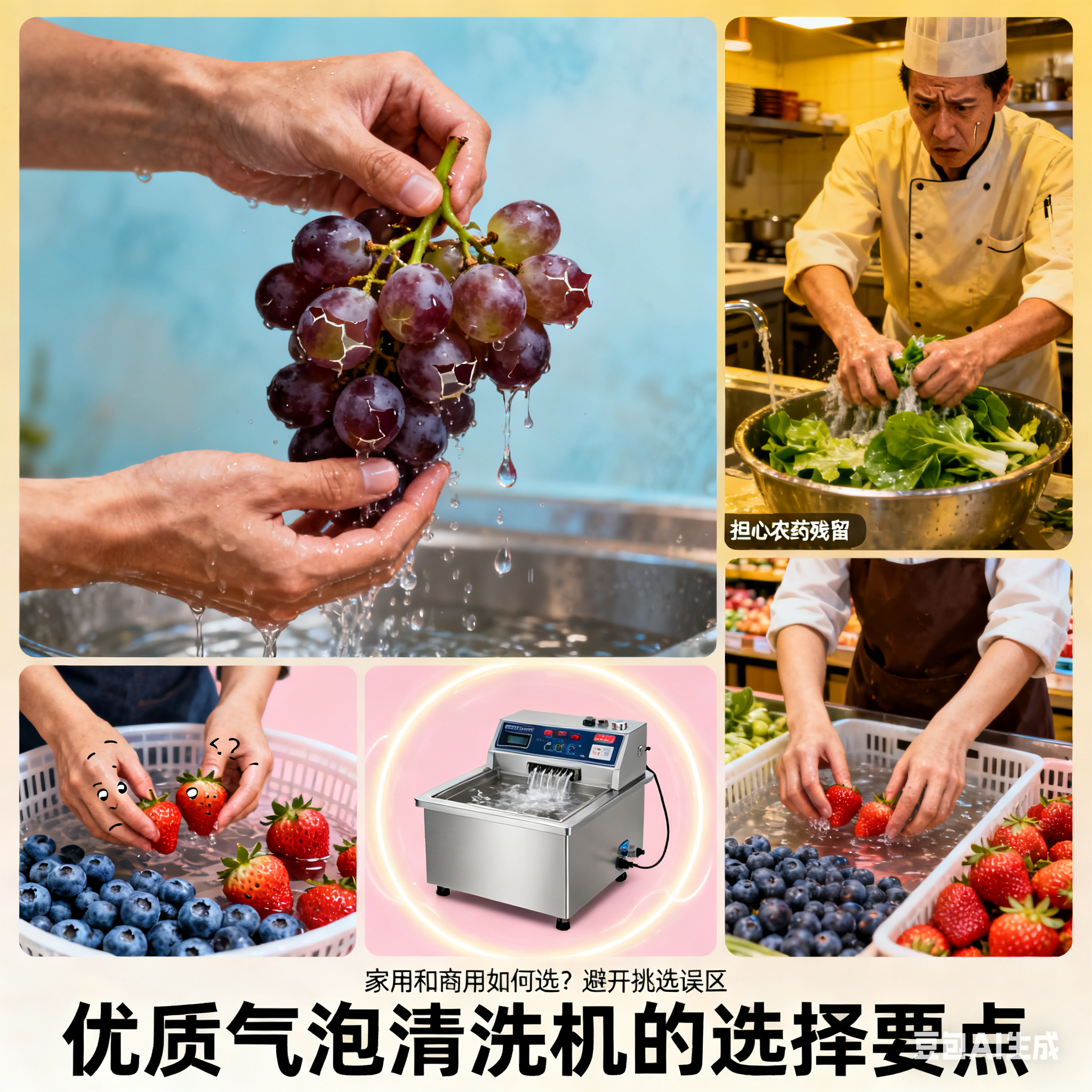 气泡清洗机怎么选才良好？家用商用都适配吗？(1)