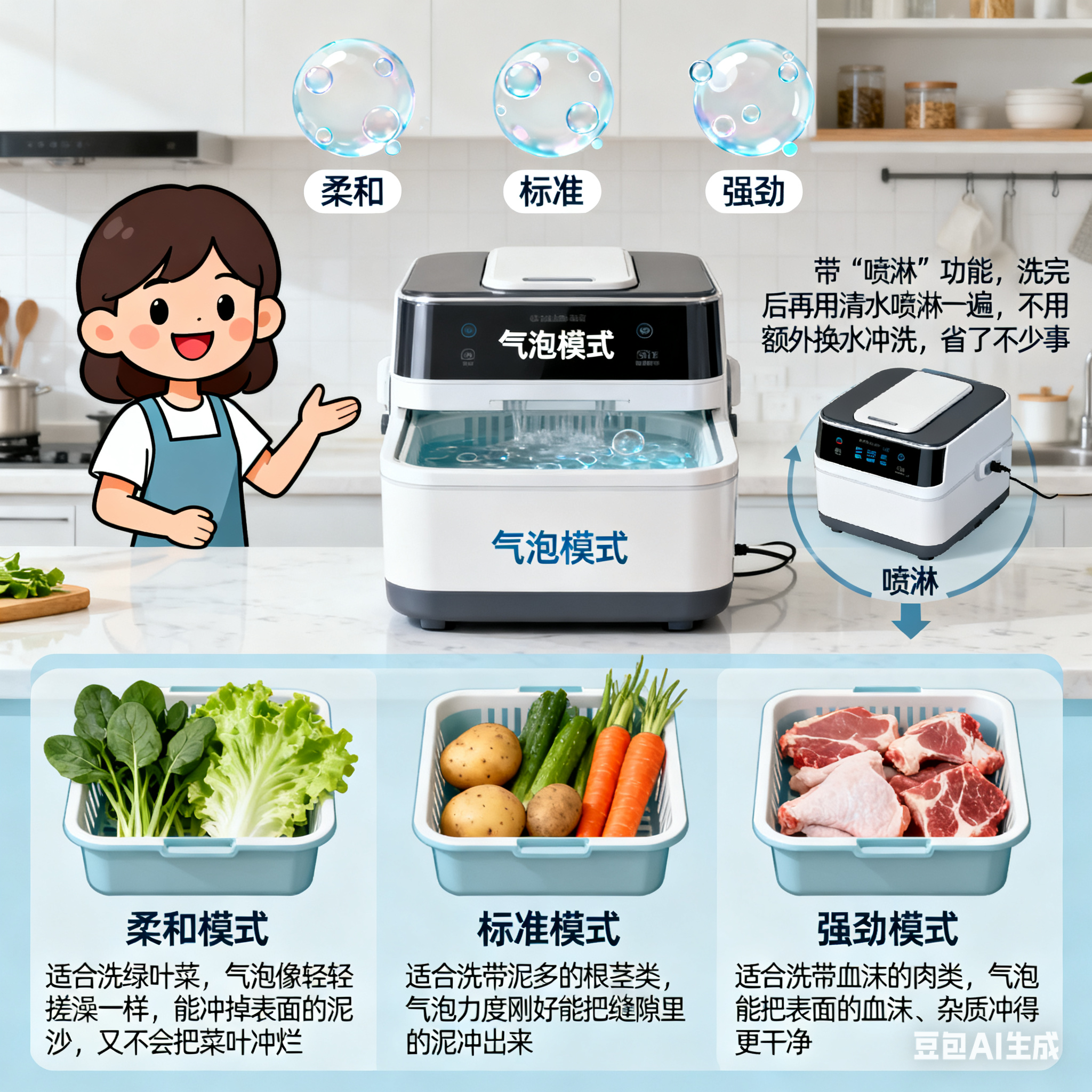 气泡清洗机怎么选才良好？家用商用都适配吗？(3)