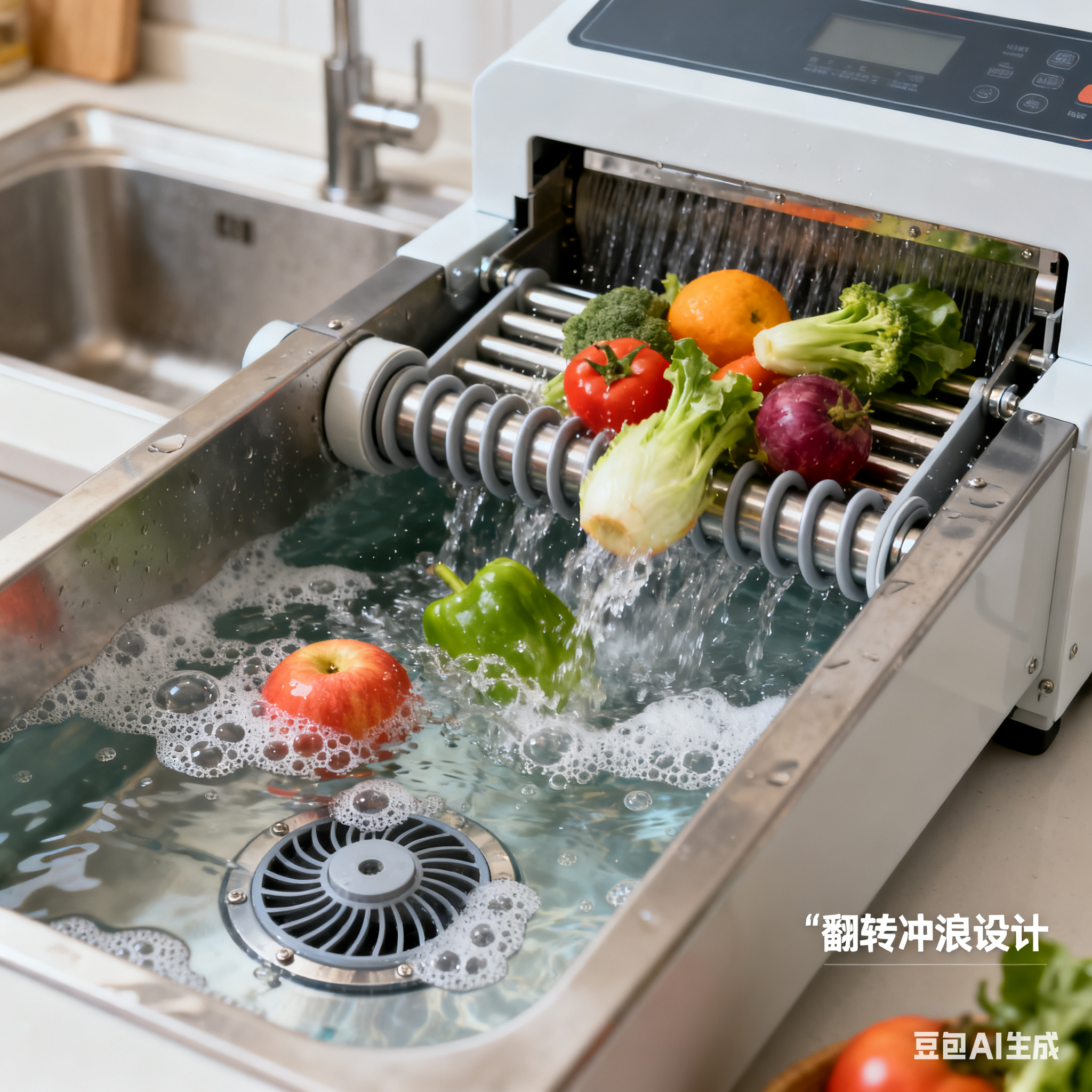 全自动果蔬气泡清洗机，咋洗得又干净又省心？(2)