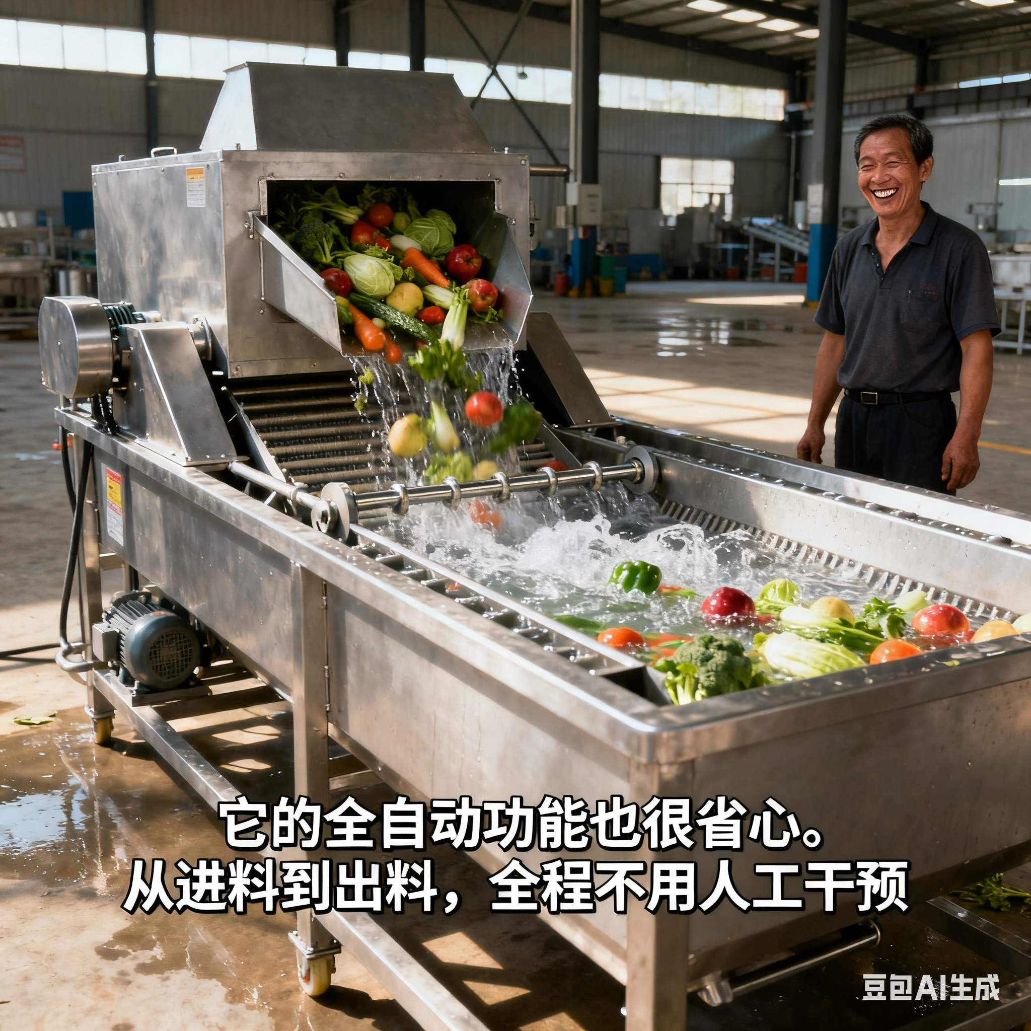 全自动果蔬气泡清洗机，咋洗得又干净又省心？(4)