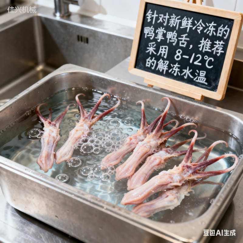 鸭掌鸭舌气泡化冰清洗机 解冻水温是多少？(2)