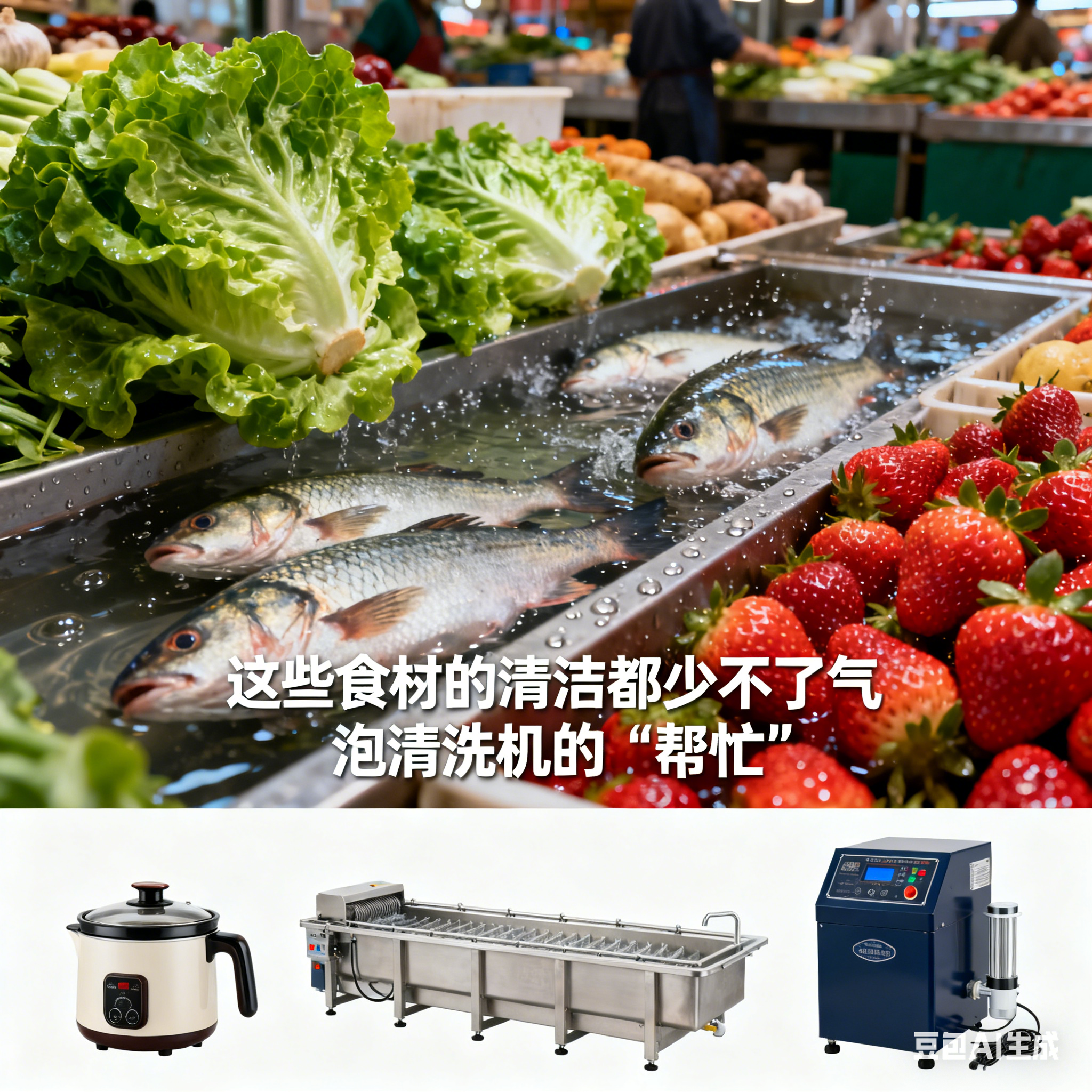 气泡清洗机有哪些样式？食材适配看这里(1)